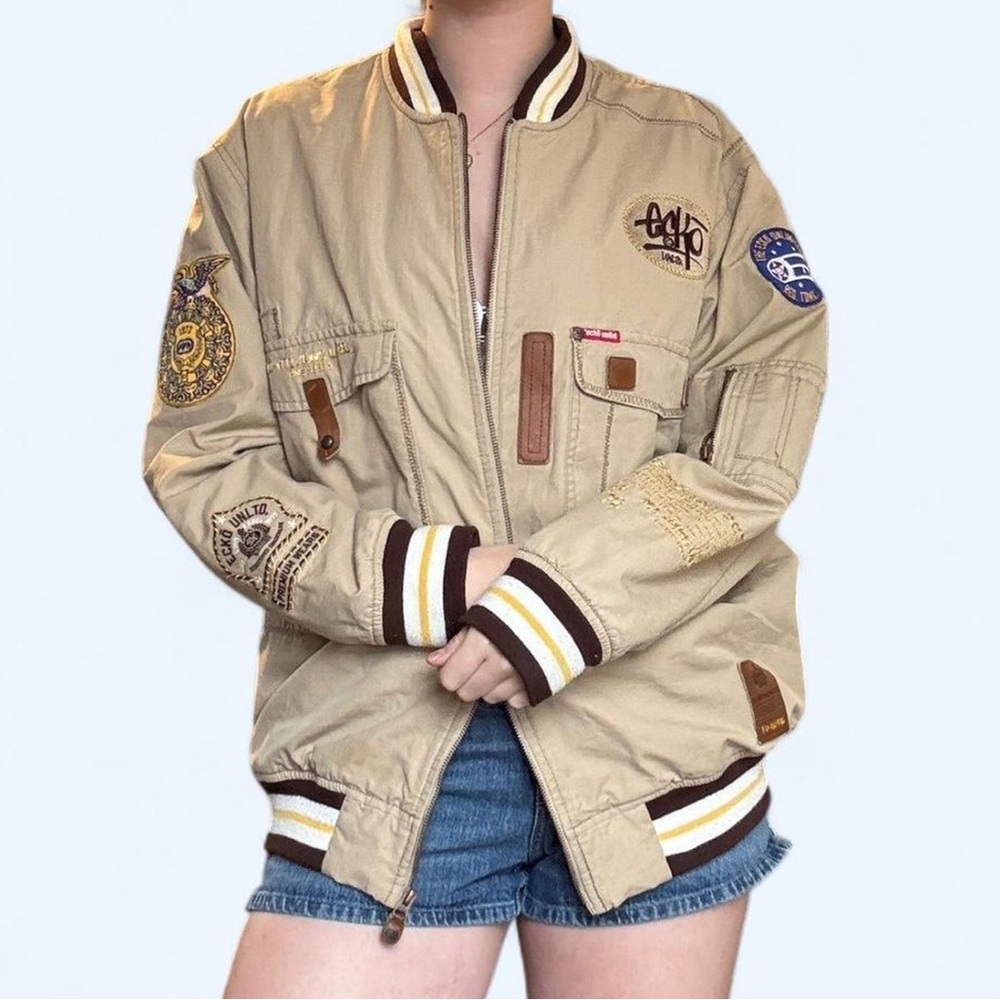 Ecko Unlimited Tan Bomber Jacket